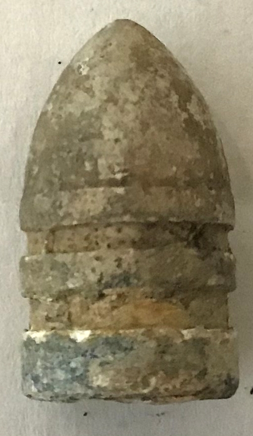 DROPPED US .52 CALIBER SHARPS BULLET RECOVERED AT EAST CAVALRY FIELD, GETTYSBURG