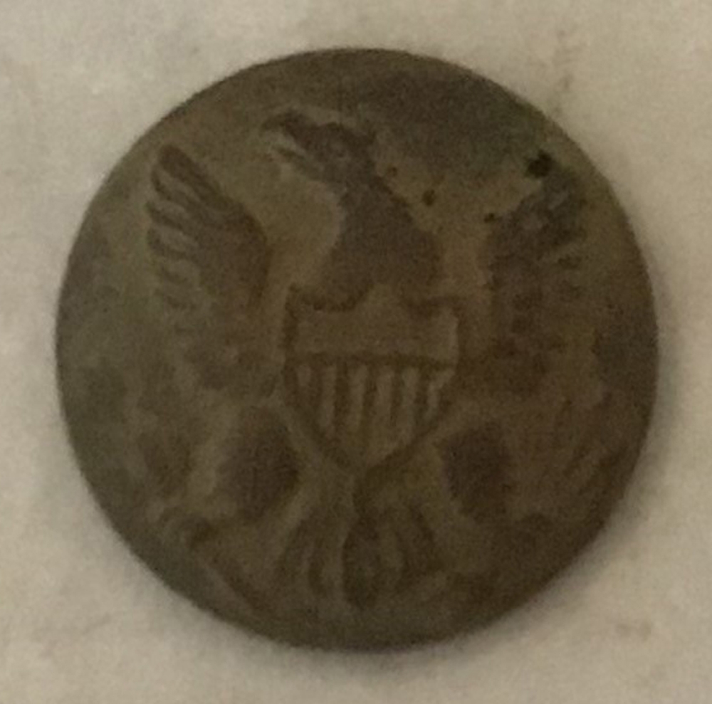 US GENERAL SERVICE EAGLE JACKET BUTTON RECOVERED AT DEVIL’S DEN