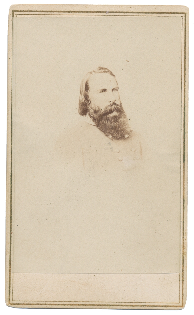 CDV BUST VIEW OF CONFEDERATE GENERAL JAMES LONGSTREET