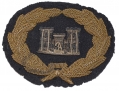 EMBROIDERED ENGINEER OFFICER’S HAT INSIGNIA ON OVAL, FROM THE COLLECTION OF DUNCAN CAMPBELL