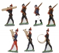 LOT OF SEVEN LEAD TWO SIDED SOLDIERS
