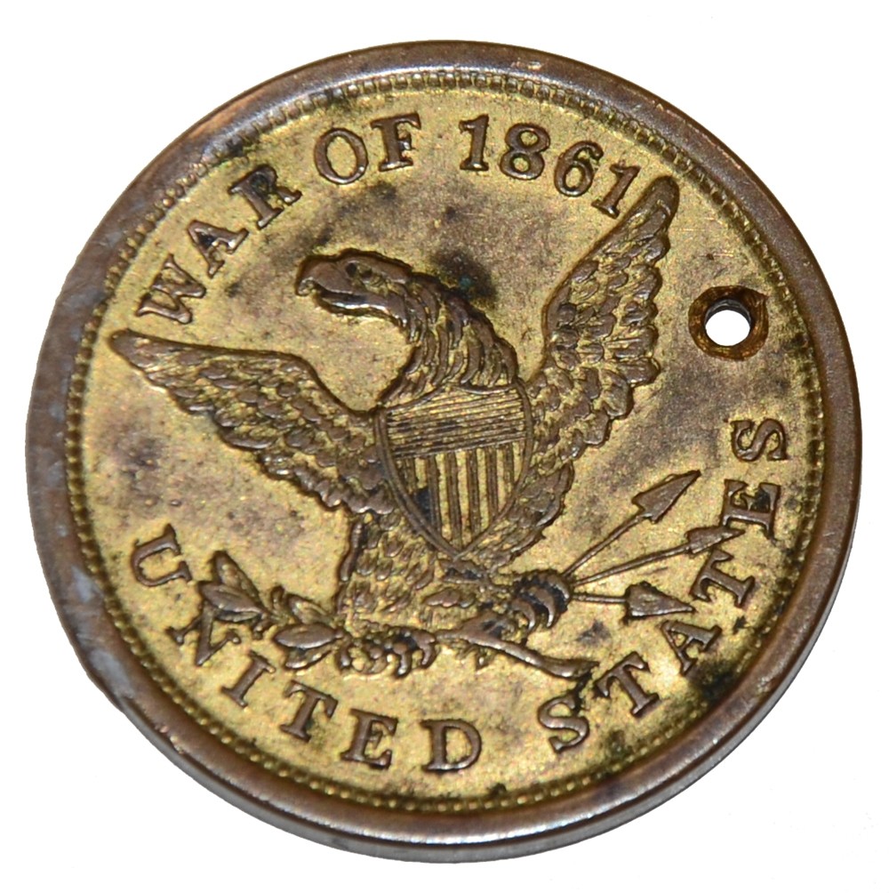 WAR OF 1861 IDENTIFICATION DISC OF JONAS H. COLOMY 10th NEW HAMPSHIRE ...
