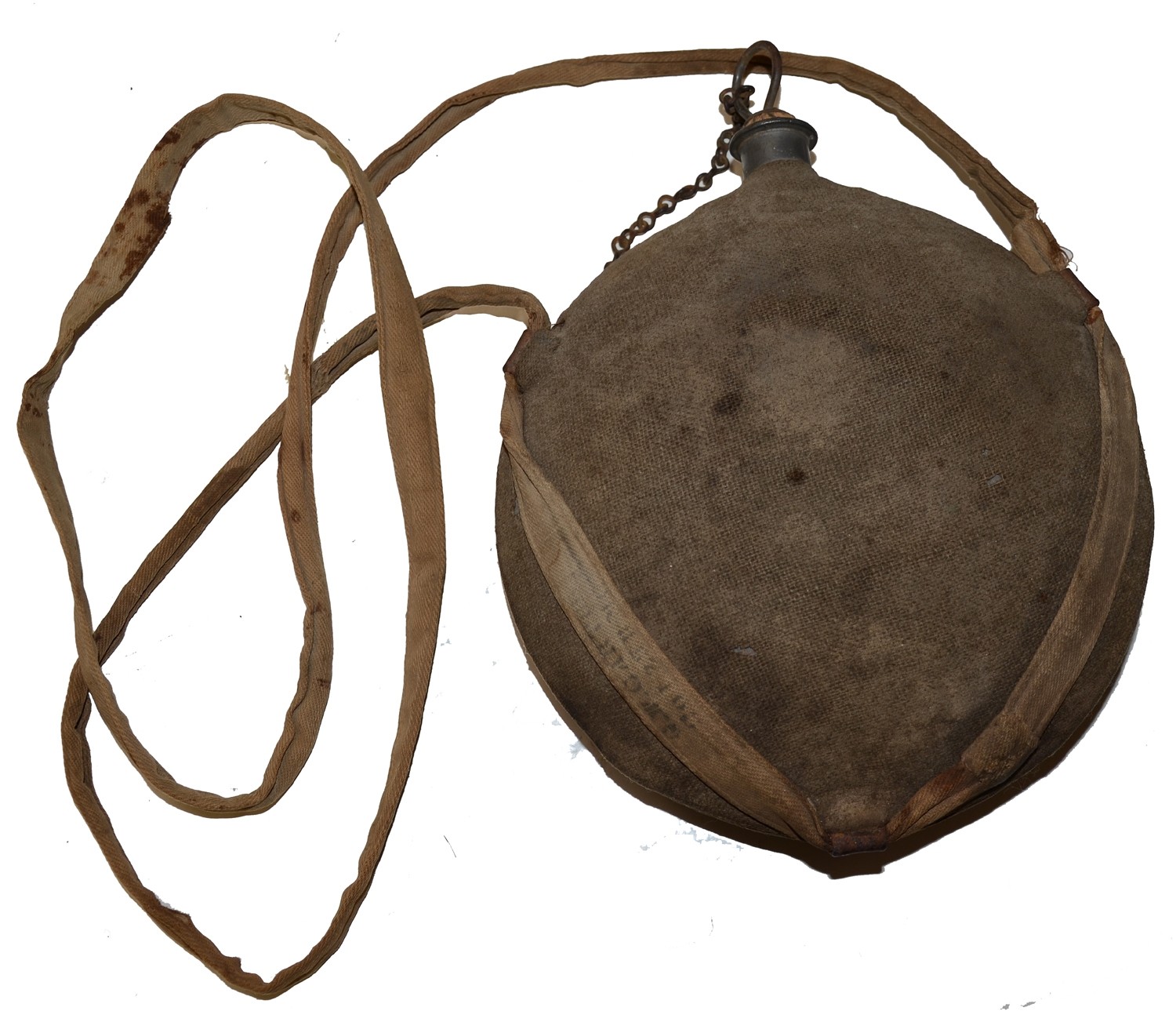 IDENTIFIED MODEL 1858 SMOOTHSIDE CANTEEN WITH COVER AND STRAP