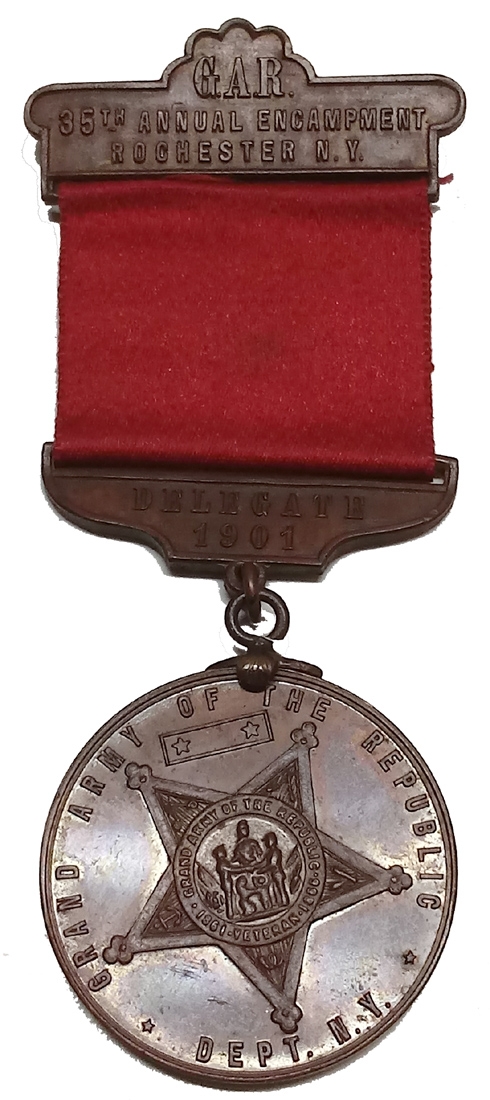 1901 DEPARTMENT OF NEW YORK GAR BADGE