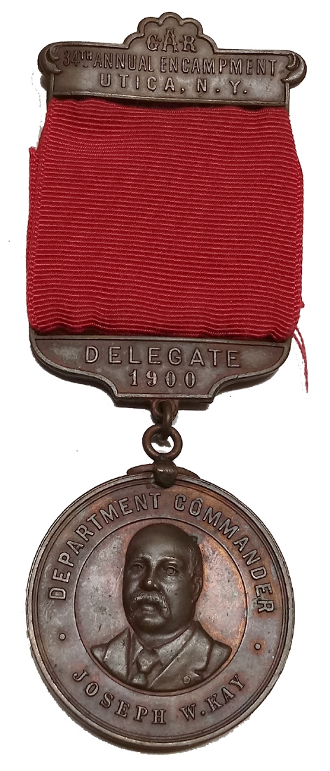 1900 DEPARTMENT OF NEW YORK GAR BADGE