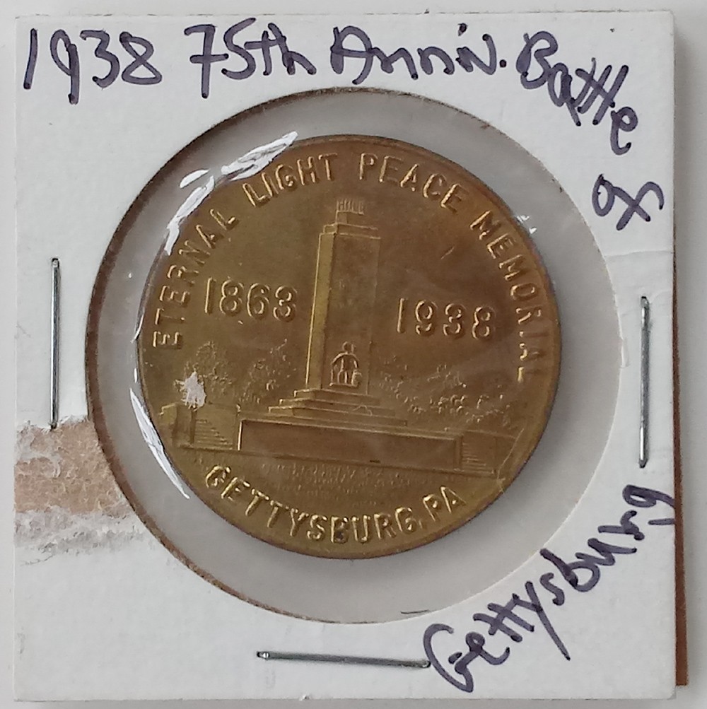 75th ANNIVERSARY BATTLE OF GETTYSBURG SOUVENIR COIN