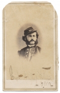 INK SIGNED CDV OF 15TH PENNSYLVANIA CAVALRY OFFICER