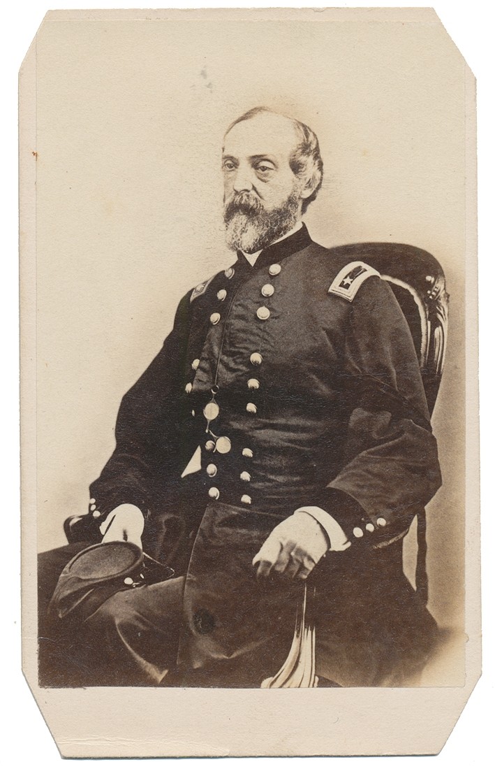 NICE SEATED VIEW OF THE VICTOR OF GETTYSBURG-MAJOR GENERAL GEORGE G. MEADE