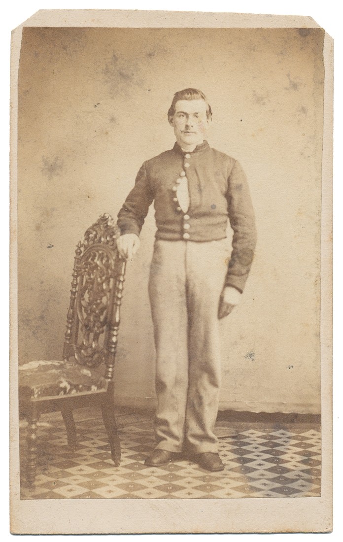 FULL STANDING CDV OF UNKNOWN UNION SOLDIER