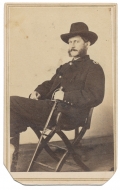 NICE SEATED VIEW OF UNION MAJOR GENERAL JOHN G. PARKE IN CAMP CHAIR