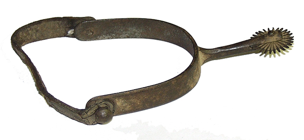 HANDSOME, CONFEDERATE CAVALRY SPUR FROM THE ECKERT / ROSENSTEEL COLLECTION OF GETTYSBURG