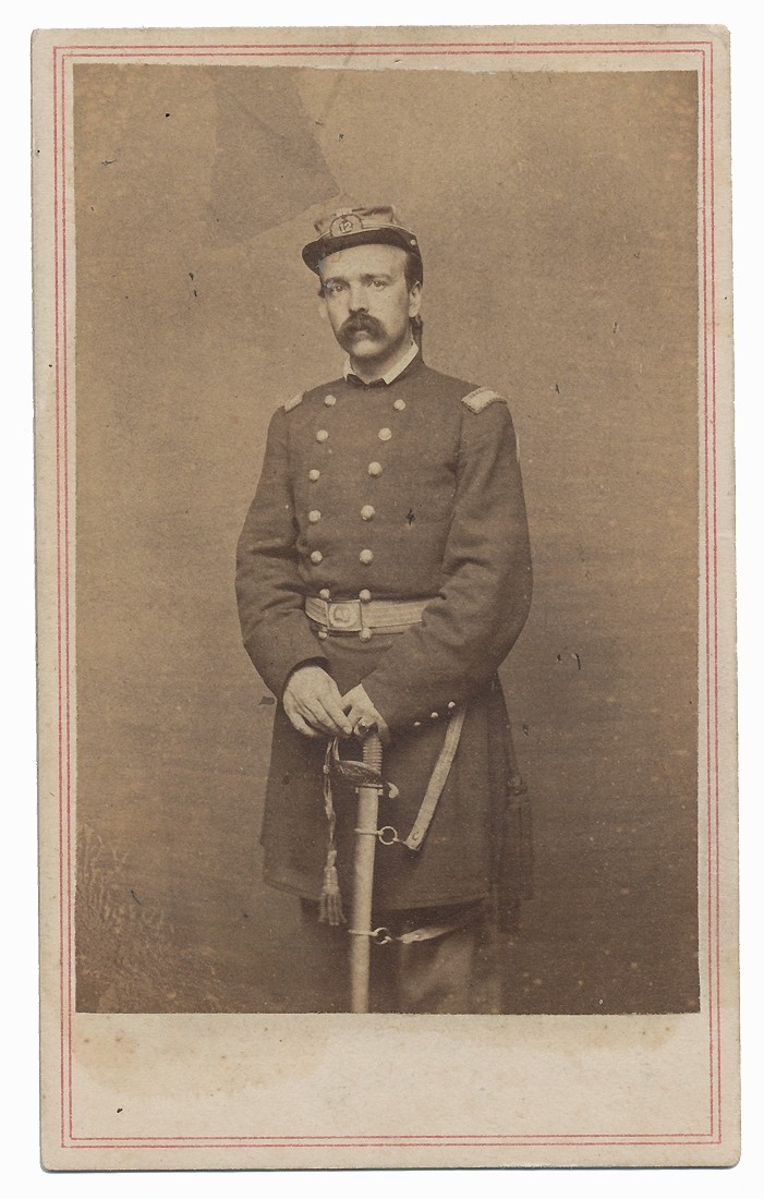 RARELY SEEN VIEW OF MEDAL OF HONOR RECIPIENT DANIEL BUTTERFIELD AS COLONEL OF THE 12TH NEW YORK INFANTRY
