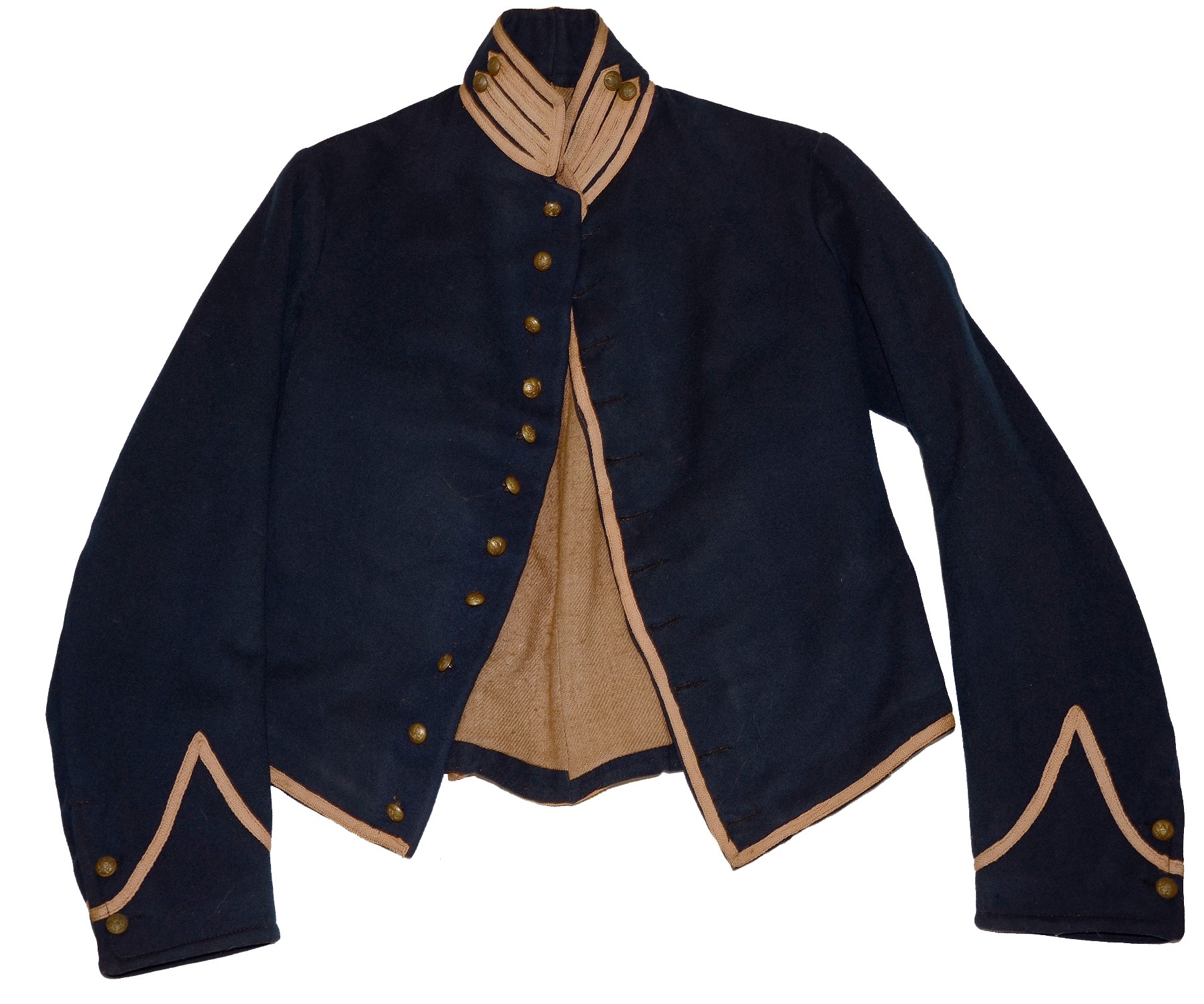 US Civil War Dragoon Union Wool Shell Jacket with Orange Trim All Sizes 