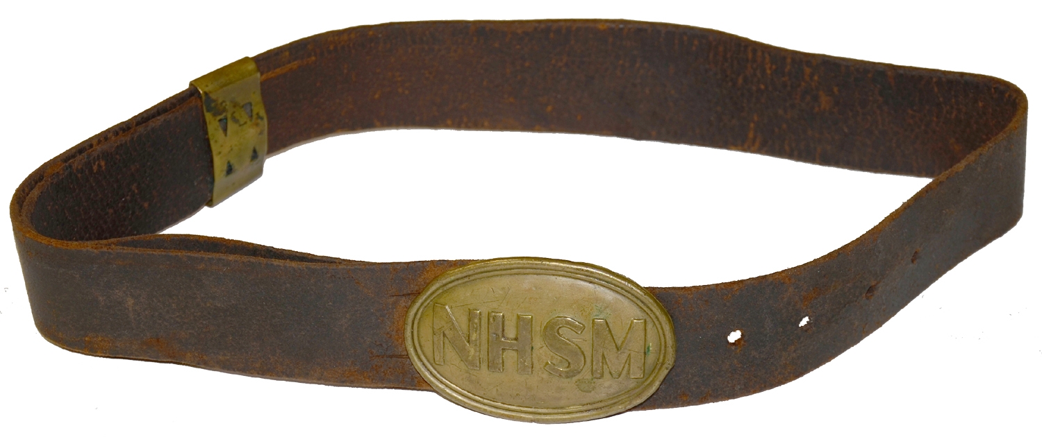 NEW HAMPSHIRE STATE MILITIA BUCKLE ON BELT