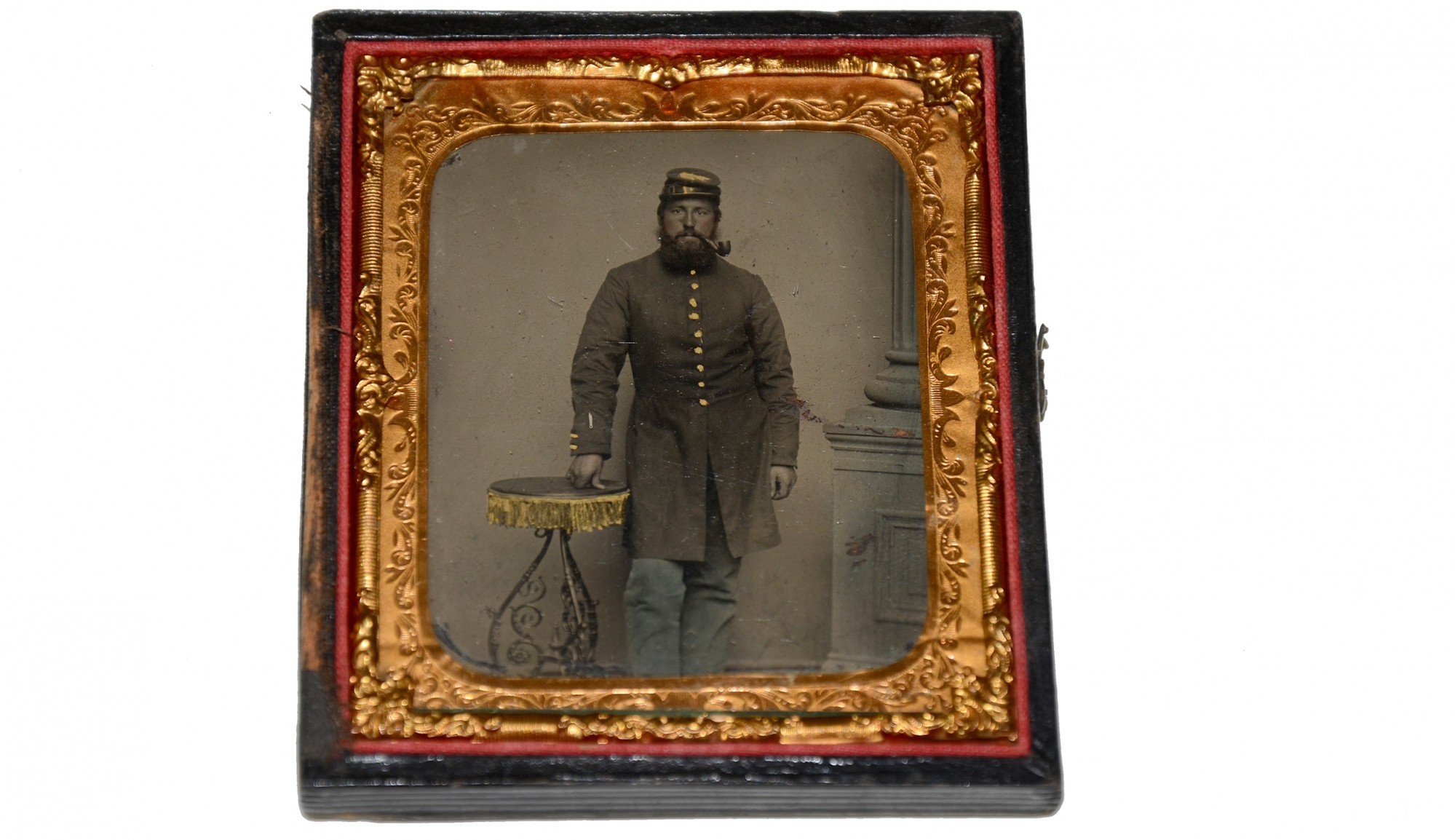 IDENTIFIED 1/6 PLATE TINTYPE OF UNION SOLDIER