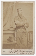 BRADY IMAGE OF 65TH NEW YORK 1ST SERGEANT BENJAMIN B. WILSON IN A UNIQUE UNIFORM; DESERTED IN 1862