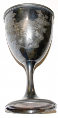 “IN MEMORIAM OF GETTYSBURG 1863” SILVER PLATE GOBLET