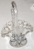 GETTYSBURG SOUVENIR GLASS BASKET