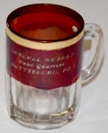 GENERAL MEADE'S HEADQUARTERS RUBY FLASH GLASS MUG