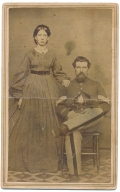 CDV OF UNION VETERAN SERGEANT AND WIFE