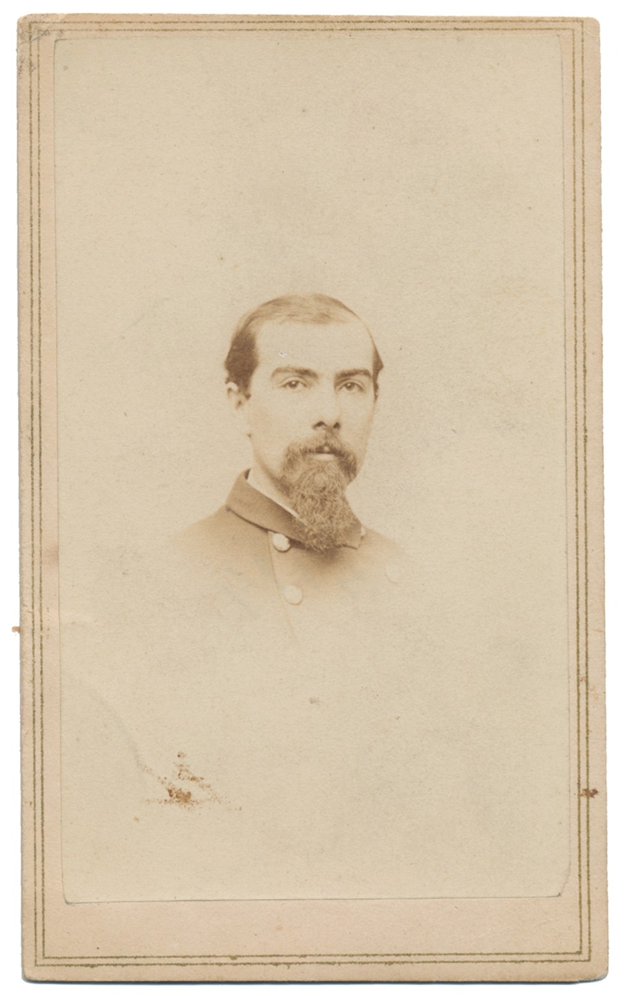 BUST VIEW CDV OF LIEUTENANT COLONEL AMOS H. WHITE OF THE 5TH NEW YORK CAVALRY