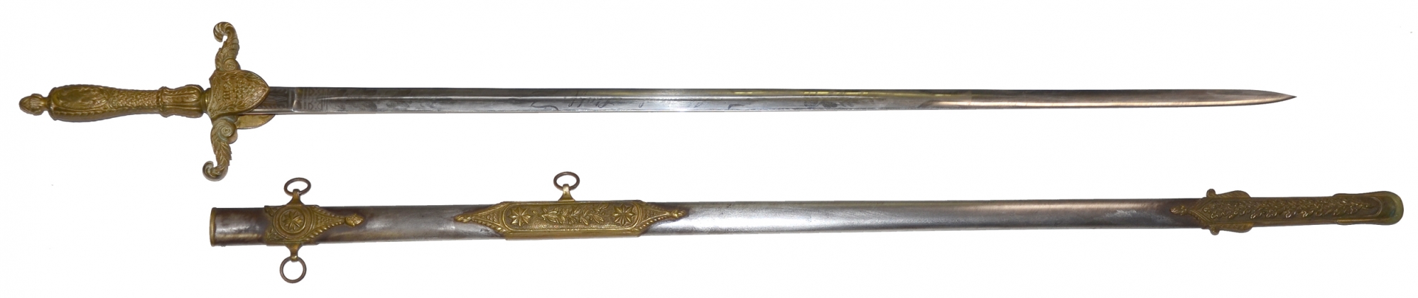 MEDICAL STAFF SWORD OF SURGEON ROBERT BROWNE, 31st NEW JERSEY AND U.S. VOLS BREVETED MAJOR AND LT. COLONEL