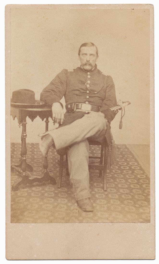 INK ID FULL SEATED VIEW OF 6TH MASSACHUSETTS OFFICER AARON C. HANDLEY