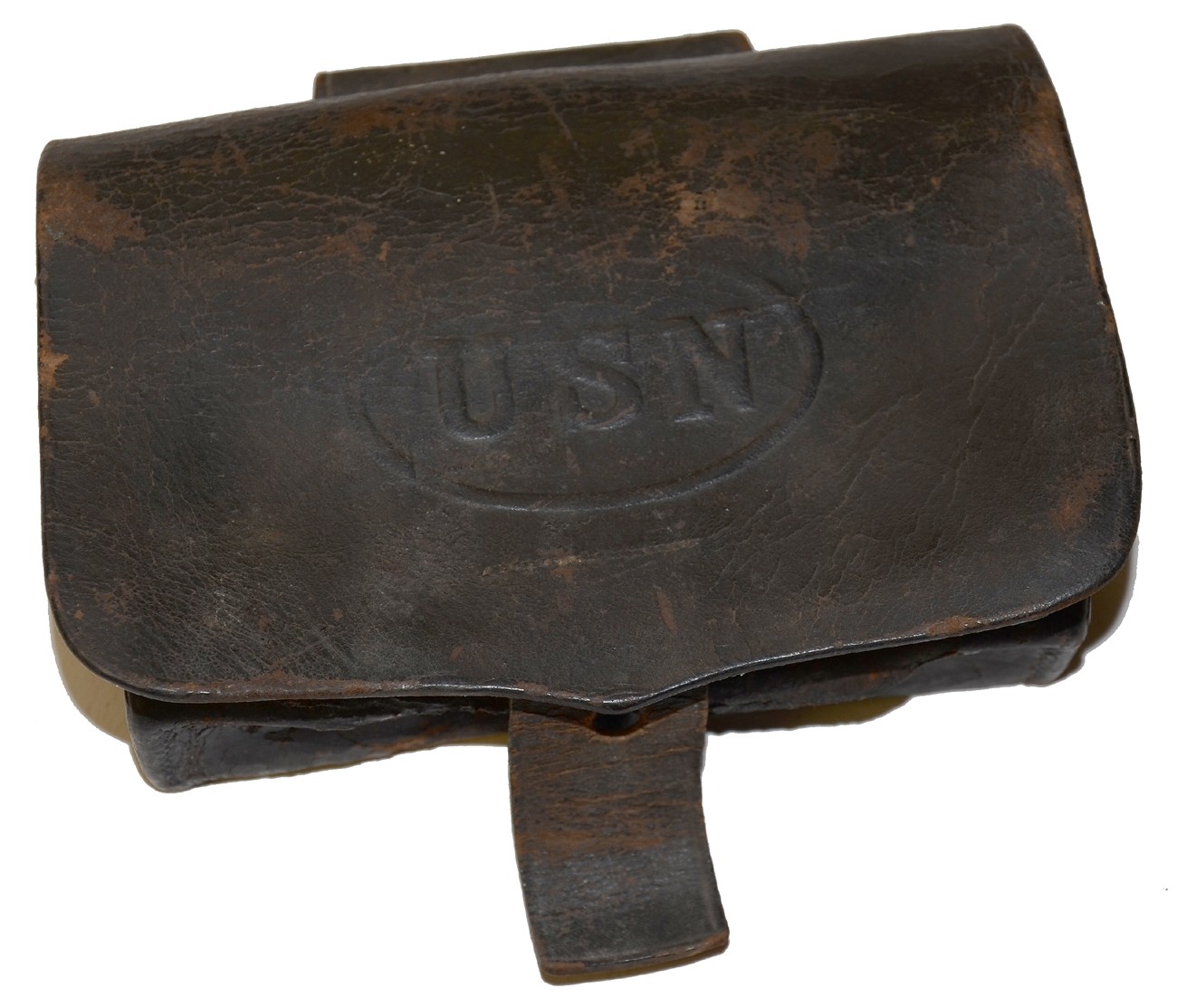 US CIVIL WAR NAVY PISTOL CARTRIDGE BOX 