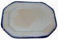 COBALT BLUE FEATHER EDGE IRONSTONE PLATTER