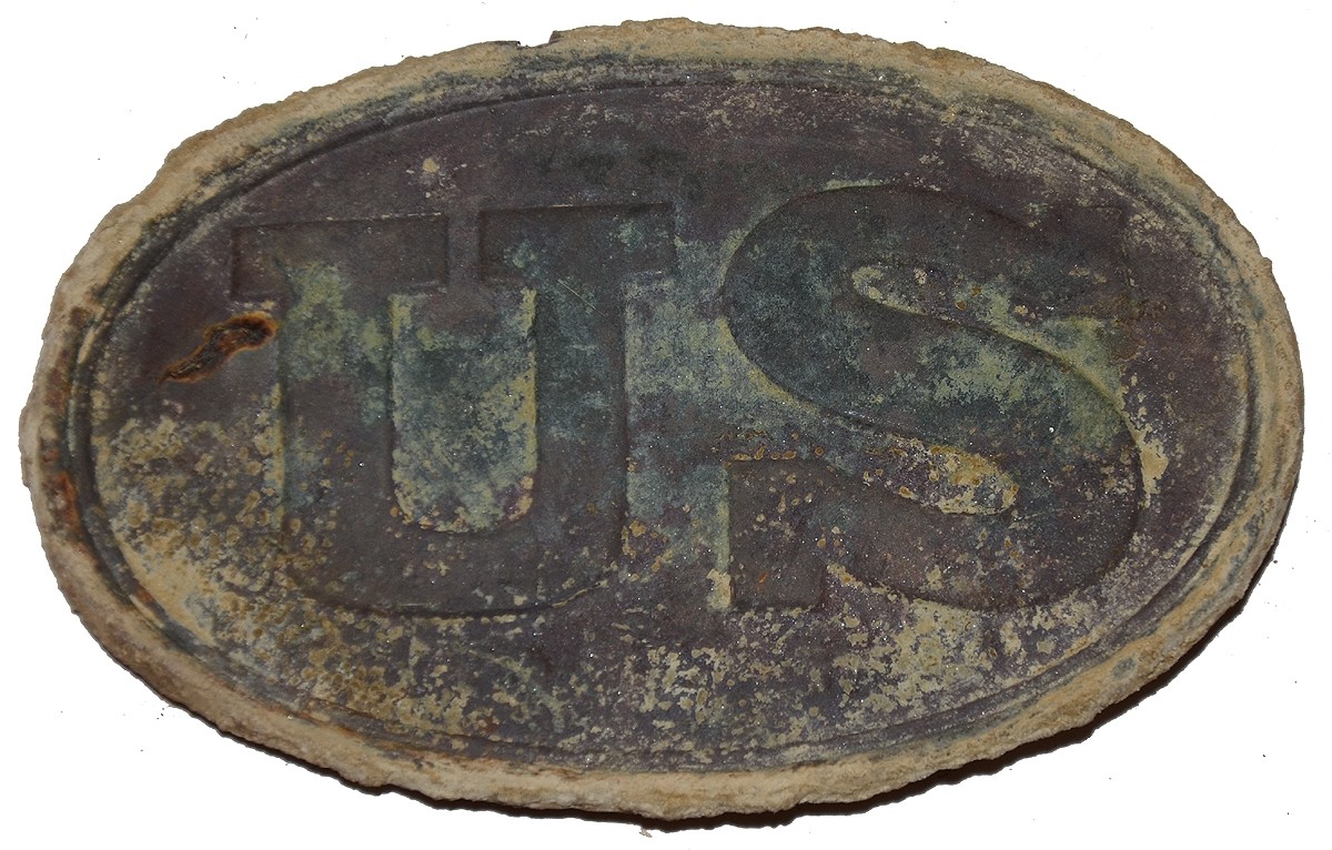 RELIC U.S. ENLISTEDMAN’S CARTRIDGE BOX PLATE FROM TANEYTOWN, MD