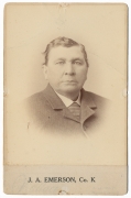  POST-WAR CABINET CARD PHOTO SOLDIER WHO SERVED IN TWO NEW HAMPSHIRE REGIMENTS, JOHN A. EMERSON
