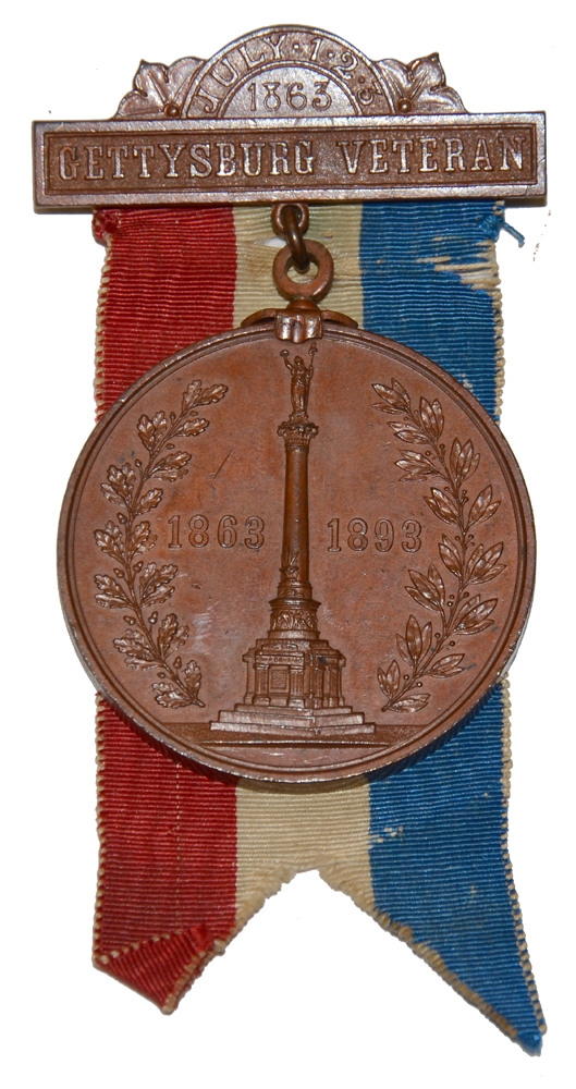1893 NEW YORK DAY AT GETTYSBURG: NY MONUMENT DEDICATION “MEDAL OF HONOR”