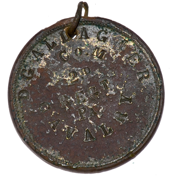 IDENTIFICATION DISK OF DOMINICH GALLAGHER, CO. M, 2nd PA CAVALRY 