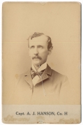 POST-WAR CABINET CARD PHOTO OF 2ND NEW HAMPSHIRE CAPTAIN ALBERT J. HANSON – WOUNDED AT GETTYSBURG ON JULY 2, 1863