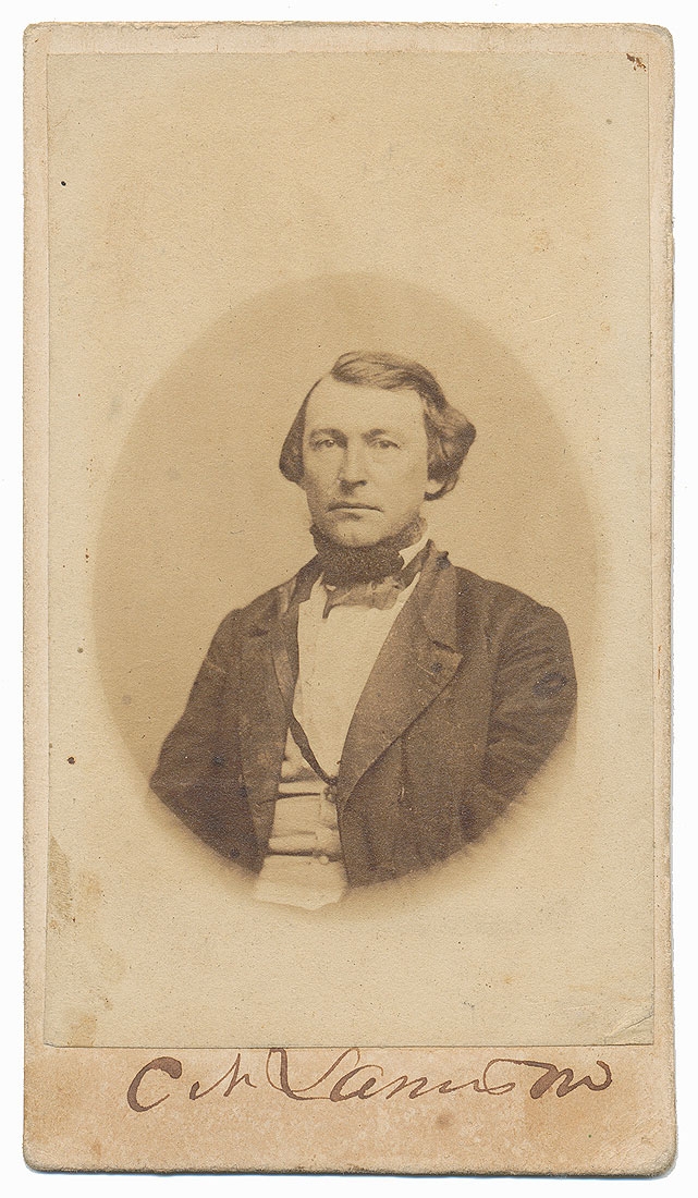 PERIOD INK ID CDV IMAGE OF 81ST OHIO MAJOR CHARLES N. LAMISON
