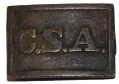 EARLY 1920’S REPRODUCTION RECTANGULAR C.S.A. BELT BUCKLE RECOVERED NEAR SPOTSYLVANIA COURT HOUSE IN 1960