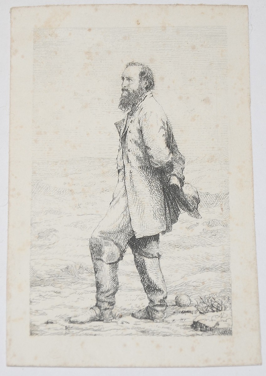 RARE WARTIME ISSUE VOLCK ETCHING OF STONEWALL JACKSON TAKEN FROM A LIFE SKETCH 1862