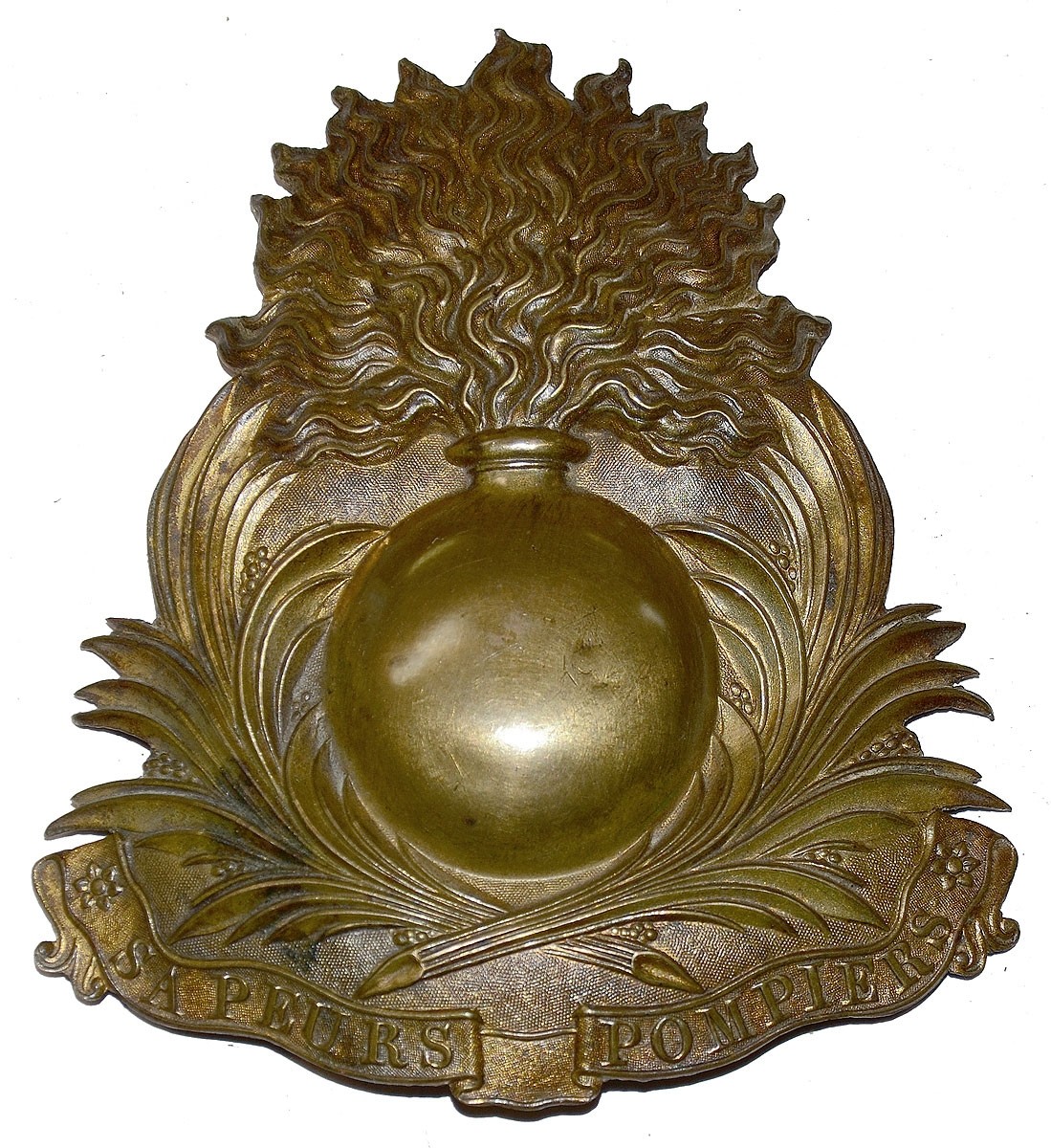 SAPPERS SHAKO PLATE FROM THE 2ND FRENCH EMPIRE – ITEM FROM THE COLLECTION OF THE LATE ARTIST, RON TUNISON