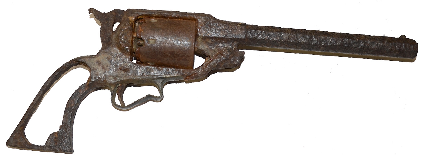 RELIC REMINGTON REVOLVER RECOVERED AT THE SITE OF THE LARGEST CAVALRY BATTLE OF THE WAR - BRANDY STATION, VIRGINIA