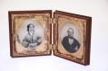 PAIR OF SIXTH-PLATE TINTYPES IN UNION CASE