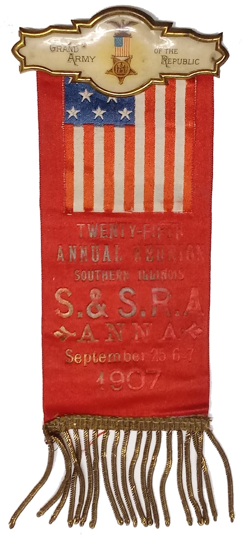 1907 SOUTHERN ILLINOIS SOLDIERS AND SAILOR’S REUNION RIBBON