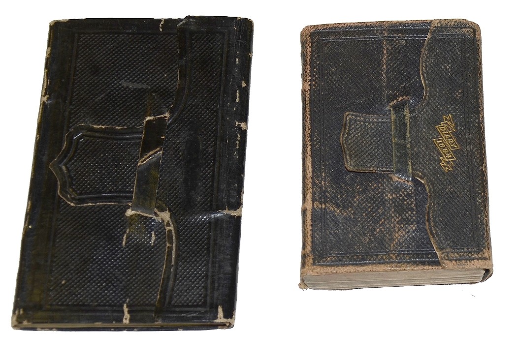OUTSTANDING PAIR OF 7th MICHIGAN CAVALRY LEDGER/DIARIES  - 1ST LIEUTENANT JAMES W. BENTLEY, REGIMENTAL COMMISSARY OFFICER