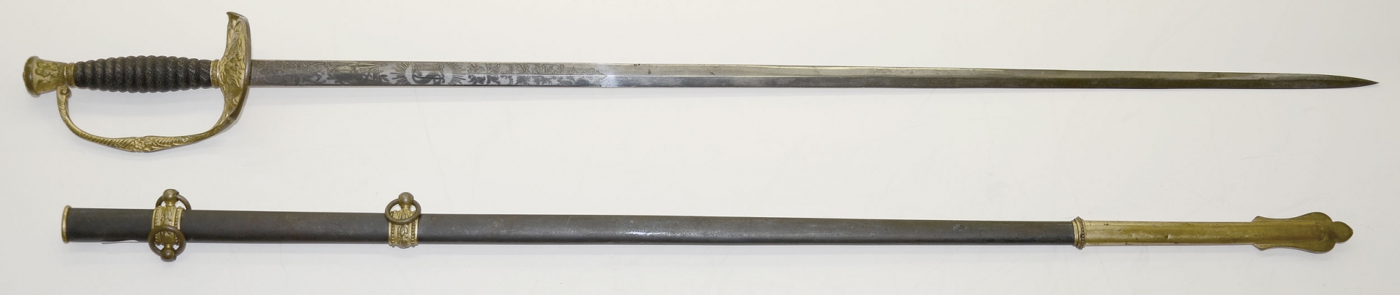 TIFFANY 1860 STAFF AND FIELD SWORD CIRCA 1890