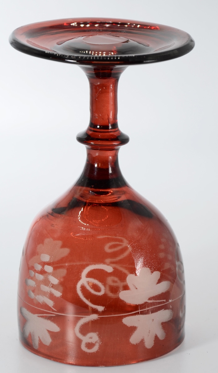 RUBY RED BOHEMIAN WINE GLASS — Horse Soldier