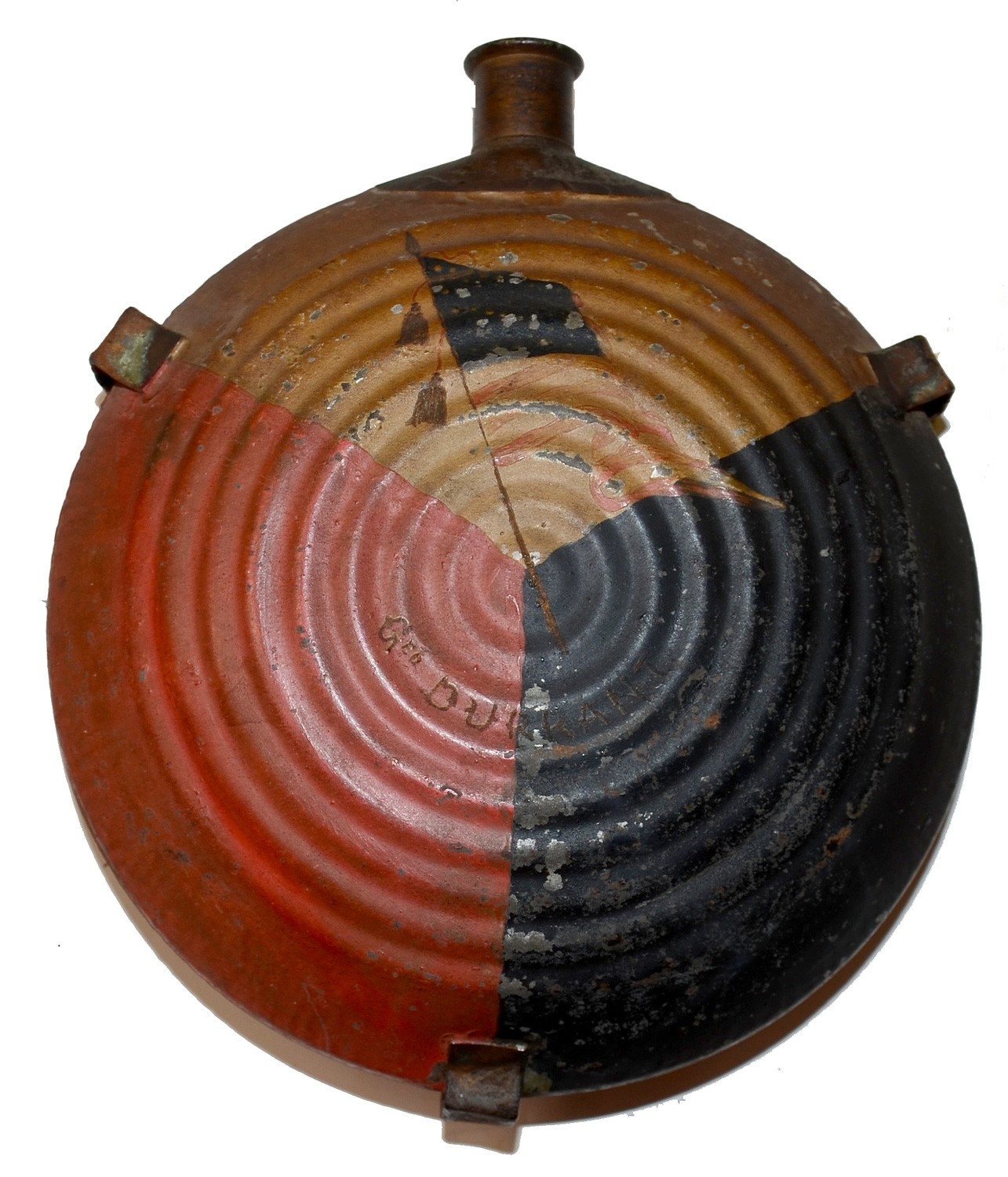IDENTIFIED CIVIL WAR CANTEEN DECORATED BY THE VETERAN: 146th NEW YORK, “GARRARD’S TIGERS”