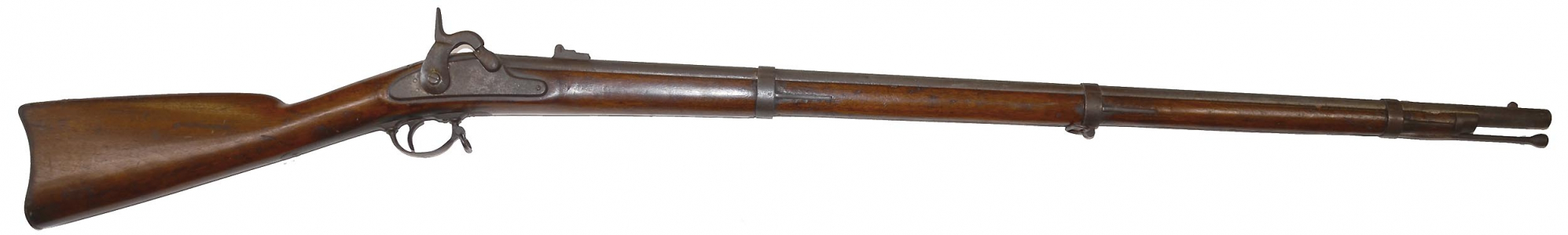 CONFEDERATE “CAPTURED & COLLECTED” M-1861 SPRINGFIELD RIFLE MUSKET, DATED 1862
