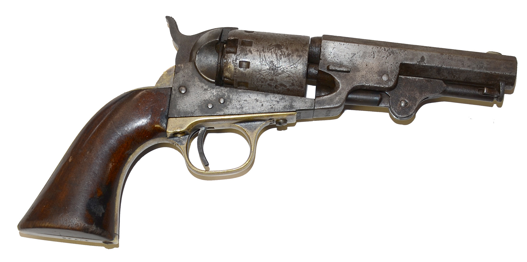 INSCRIBED MANHATTAN REVOLVER OF M.W. TYLER, CO. F 37th MASS, LIEUTENANT, CAPTAIN, AND BREVET MAJOR, TWICE WOUNDED IN ACTION
