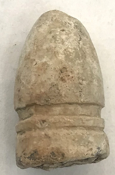 CONFEDERATE .58 CALIBER GARDNER PATENT BULLET RECOVERED AT LITTLE ROUND TOP, GETTYSBURG