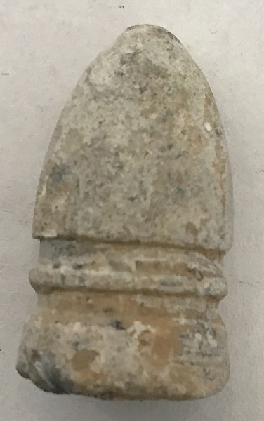 CONFEDERATE .58 CALIBER GARDNER PATENT BULLET RECOVERED AT LITTLE ROUND TOP, GETTYSBURG