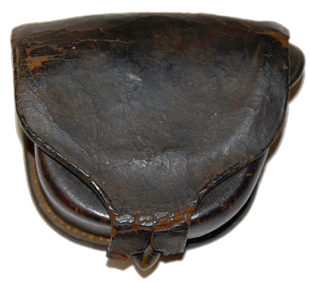 US CIVIL WAR LEATHER PERCUSSION CAP BOX